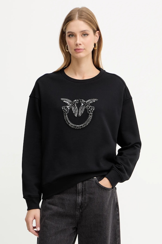 Pinko felpa in cotone senza nero 100534.A2RO