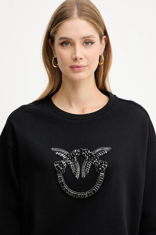 Pinko felpa in cotone nero 100534.A2RO