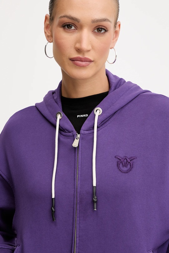 Bombažen pulover Pinko vijolična 105509.A2RB