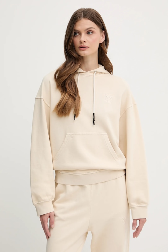 Pinko hanorac de bumbac uni bej 105507.A2RB