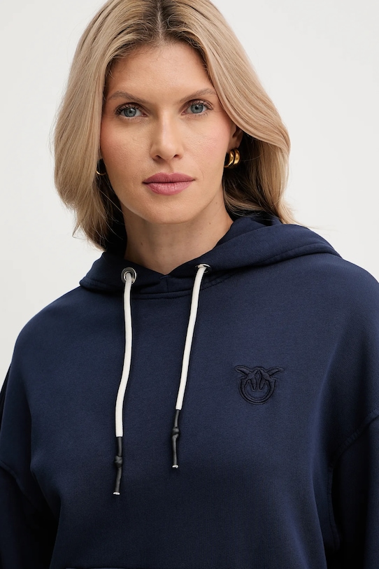 Pinko hanorac de bumbac bleumarin 105507.A2RB