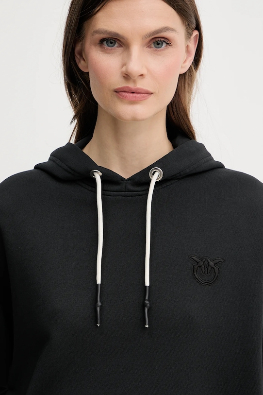 Pinko hanorac de bumbac negru 105507.A2RB