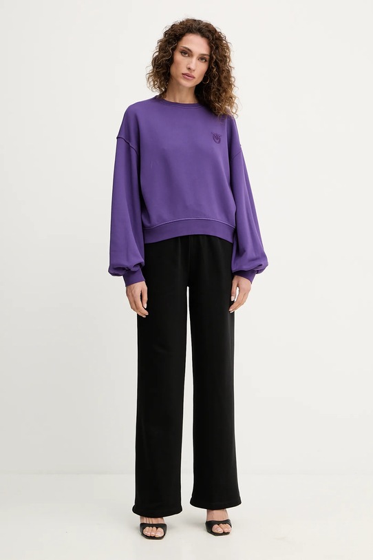 Βαμβακερή μπλούζα Pinko 105510.A2RB μωβ AW25