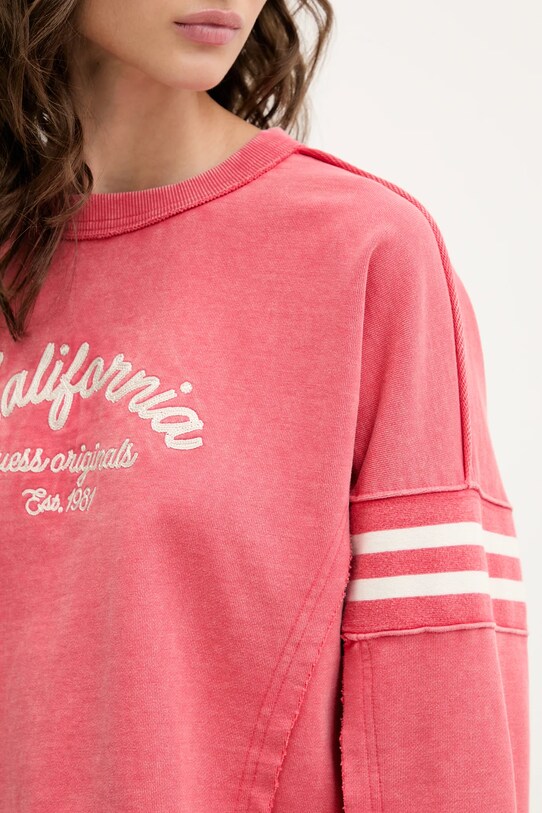 Бавовняна кофта Guess Originals W5YQ24.K68I4 рожевий