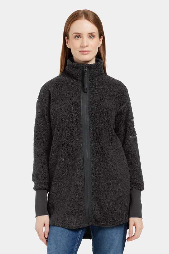 Didriksons bluza polarowa SALLY bez kaptura czarny 505165