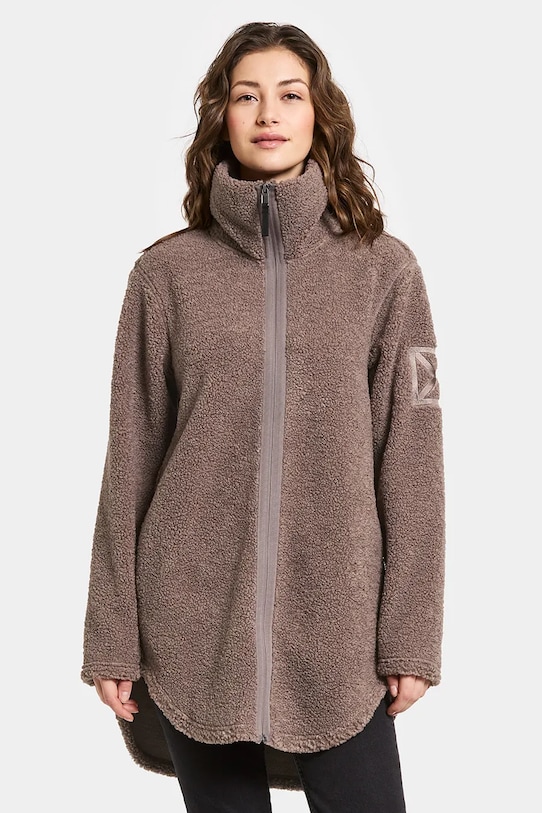 Didriksons bluza polarowa UMI bez kaptura brązowy 505941