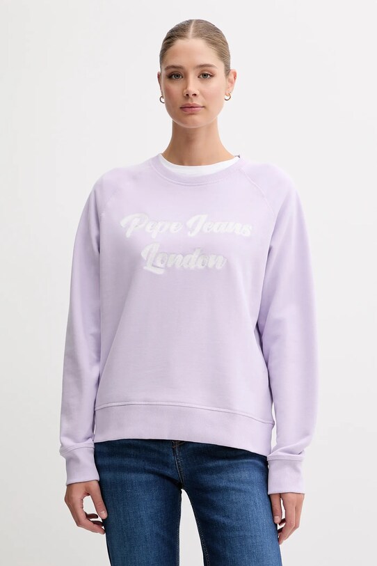 Pepe Jeans bluză imprimeu violet PL581524
