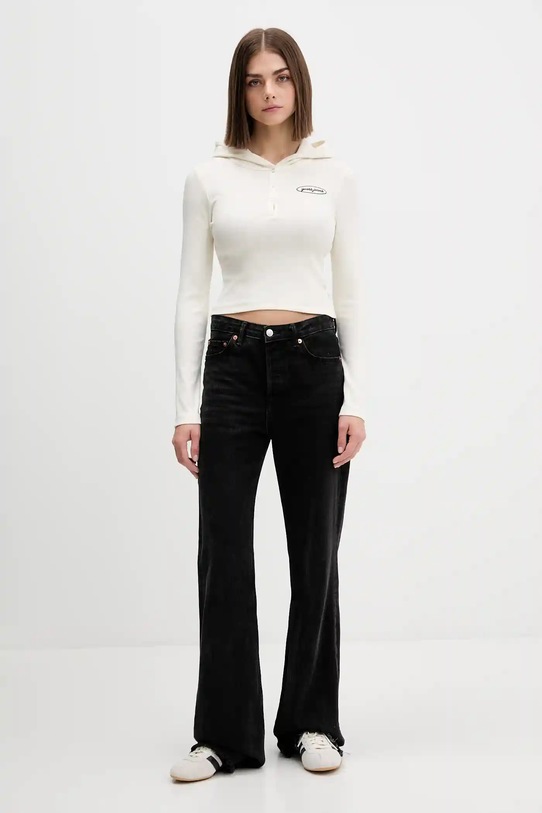 Tričko s dlouhým rukávem Guess Jeans W5YP39.KA0H1 béžová AW25