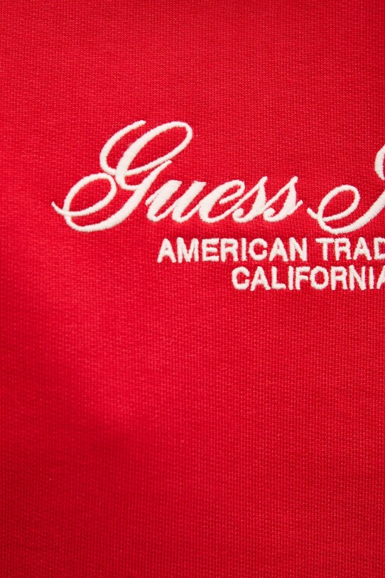 Guess Jeans hanorac de bumbac W5YQ13.K68I4 rosu