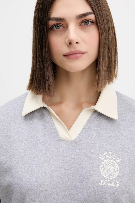 Guess Jeans bluza bawełniana szary W5YQ16.K68I4