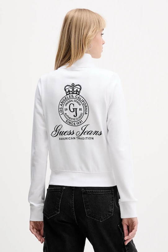 Îmbrăcăminte Guess Jeans hanorac de bumbac W5YQ17.K68I4 alb