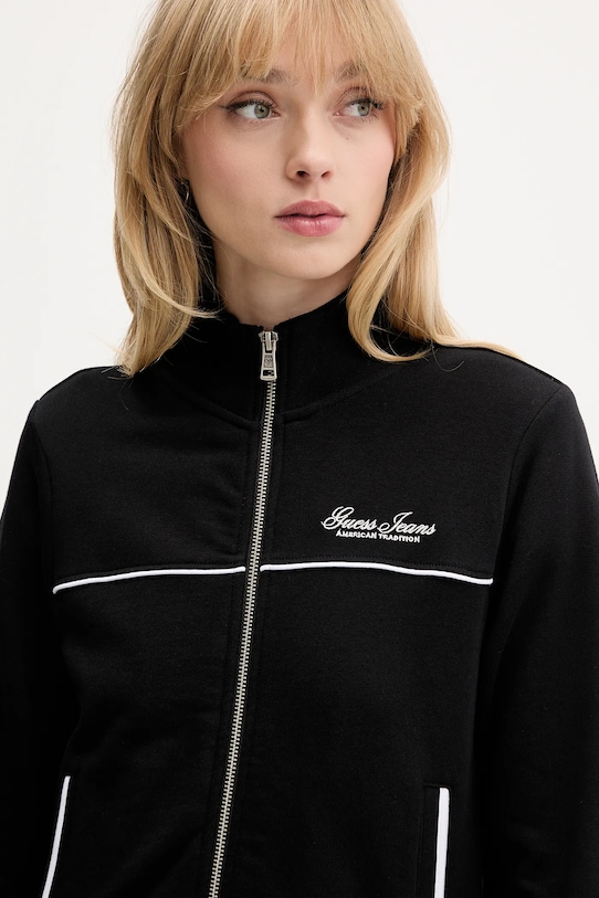 Guess Jeans hanorac de bumbac negru W5YQ17.K68I4