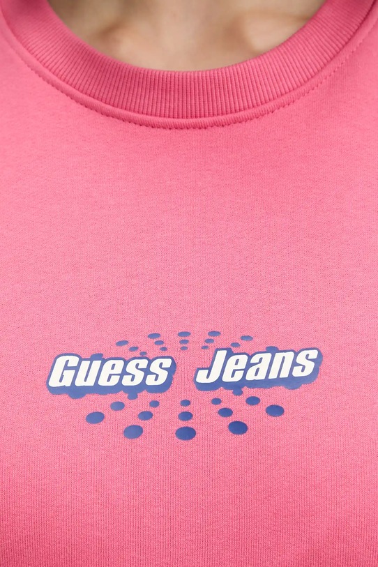 Guess Jeans bluza bawełniana W5YQ23.K68I4 różowy