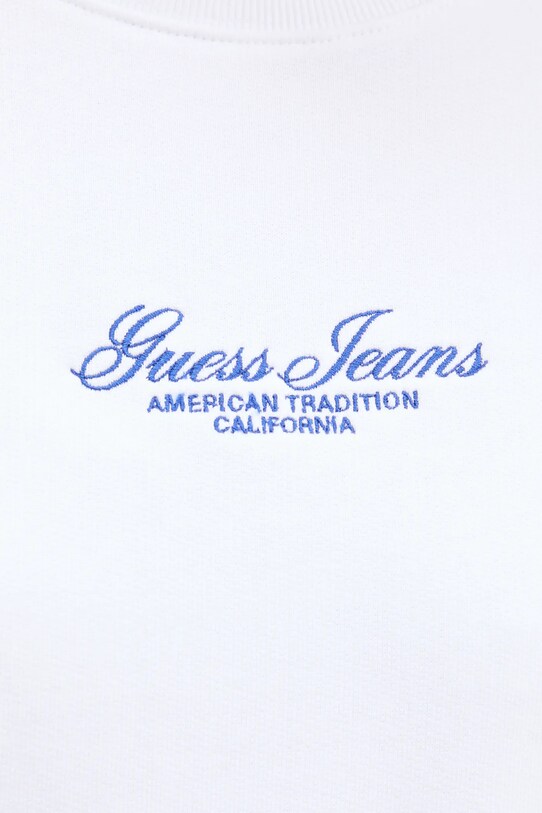 Guess Jeans hanorac de bumbac W5YQ28.KCPR1 alb