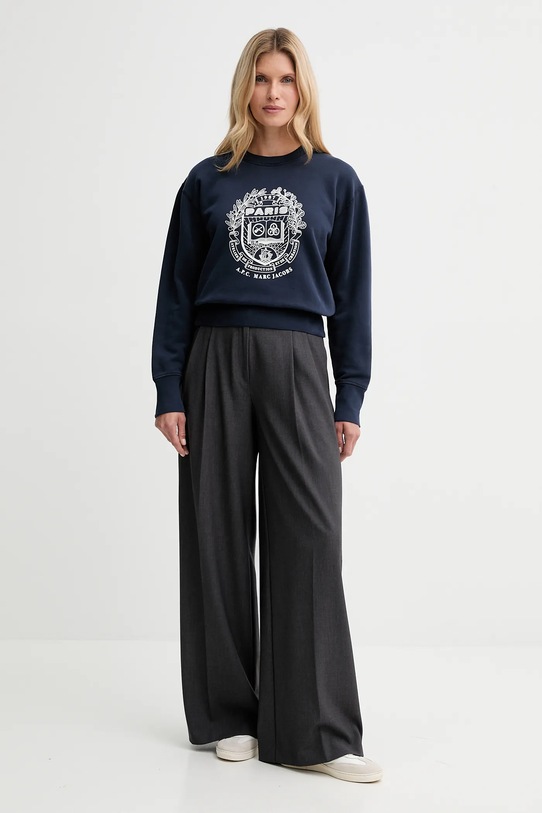 A.P.C. bluza bawełniana A.P.C. x MARC JACOBS COHKQ.F37001 granatowy AW25