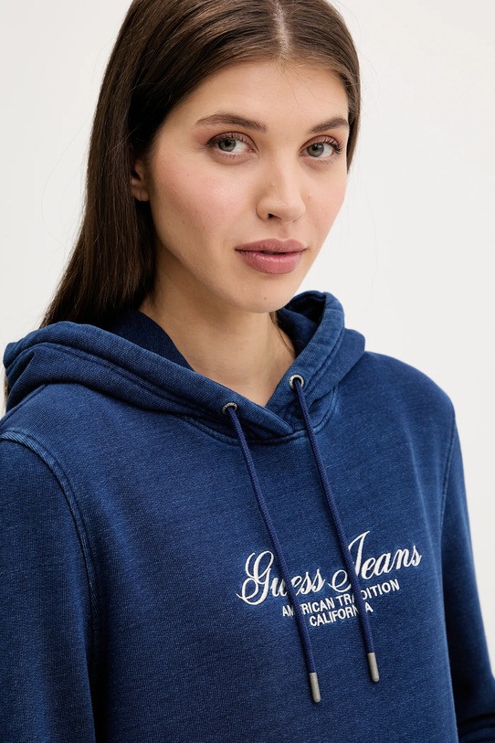 Хлопковая кофта Guess Jeans тёмно-синий W5YQ11.KCXQ1
