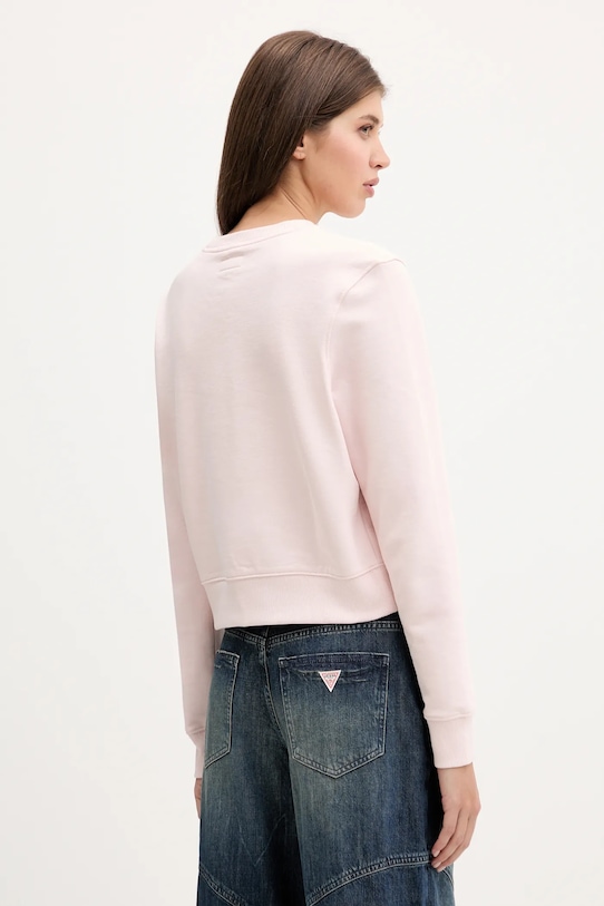 Oblečenie Bavlnená mikina Guess Jeans W5YQ15.K68I4 ružová