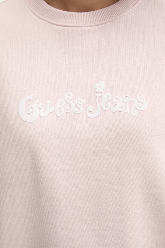 Бавовняна кофта Guess Jeans W5YQ15.K68I4 рожевий