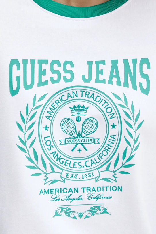 Bavlněná mikina Guess Jeans W5YQ20.K68I4 bílá