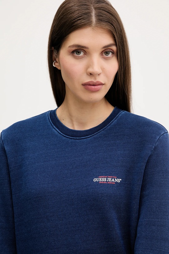 Хлопковая кофта Guess Jeans тёмно-синий W5YQ22.KCXQ1