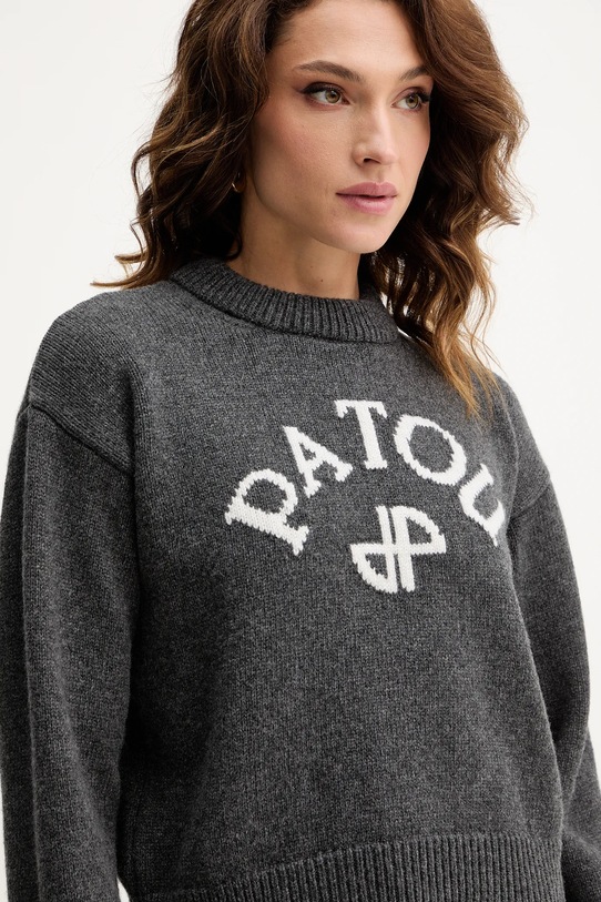 Patou sweter wełniany szary KN2788064