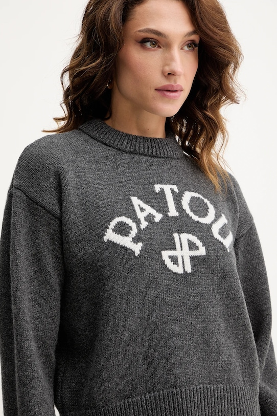 Patou sweter wełniany szary KN2788064
