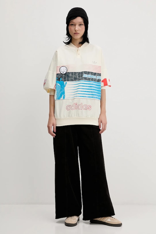 adidas Originals bluza Summersp Crew JW0148 beżowy AW25