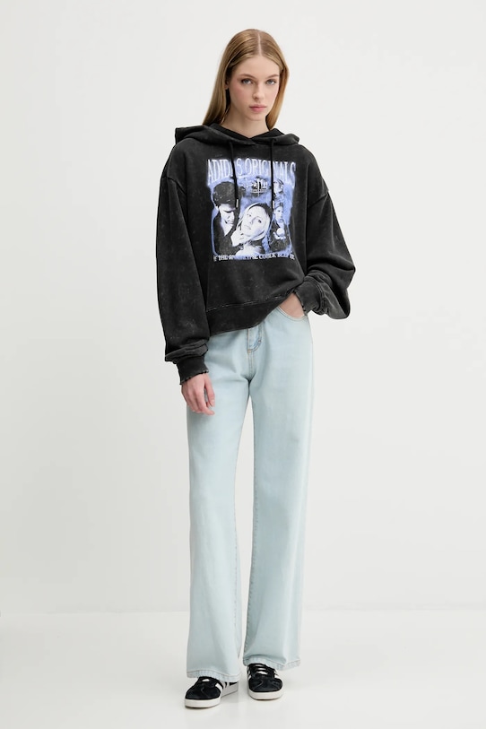 adidas Originals hanorac de bumbac Buffy Hoodie JW0155 negru AW25