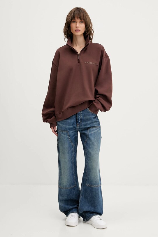 adidas Originals bluză Essentials JW1023 maro AW25