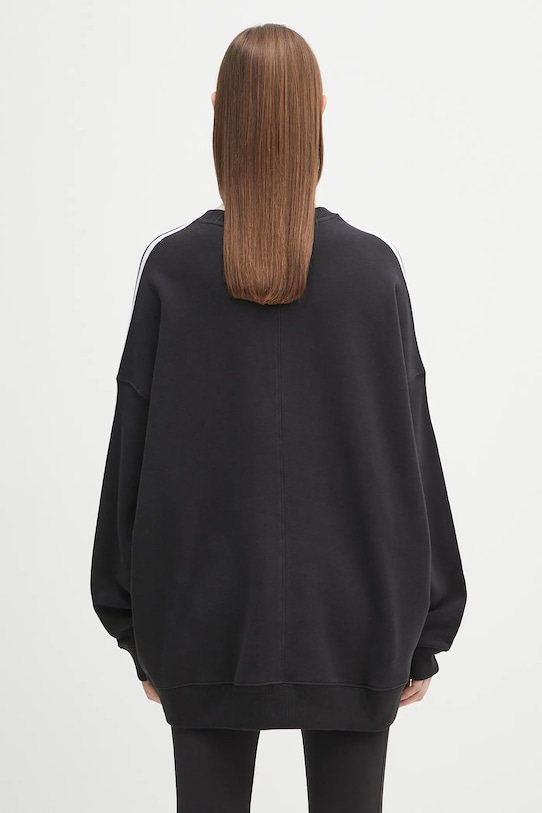 Oblečení Bavlněná mikina adidas Originals 3-Stripes JX5285 černá