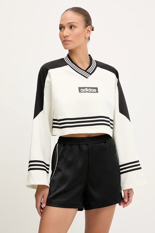 Mikina adidas Originals Crew Sweatshirt bez kapucne béžová JX7597