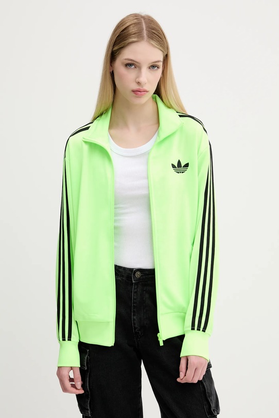 Суичър adidas Originals Firebird без качулка зелен JX7859