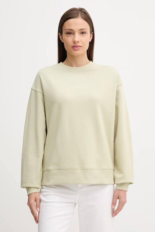 Marc O'Polo bluza bawełniana 5000006575 zielony AW25