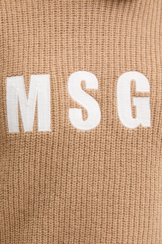 MSGM sweter wełniany 3941MDM219.257785 beżowy