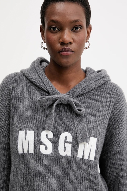 MSGM sweter wełniany szary 3941MDM219.257785