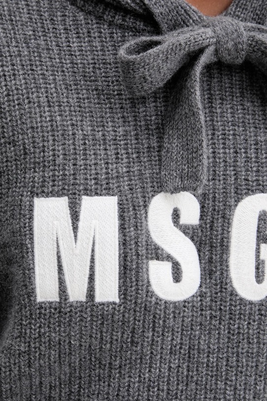 MSGM sweter wełniany 3941MDM219.257785 szary