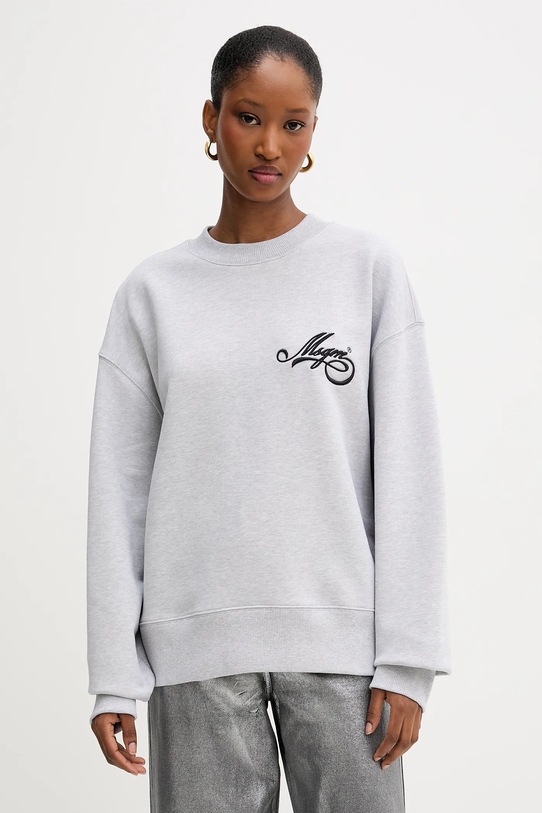 MSGM bluza bawełniana aplikacja szary 3941MDM80.257793