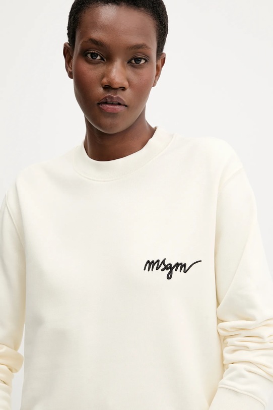 MSGM bluza bawełniana beżowy 2000MDM543.300001