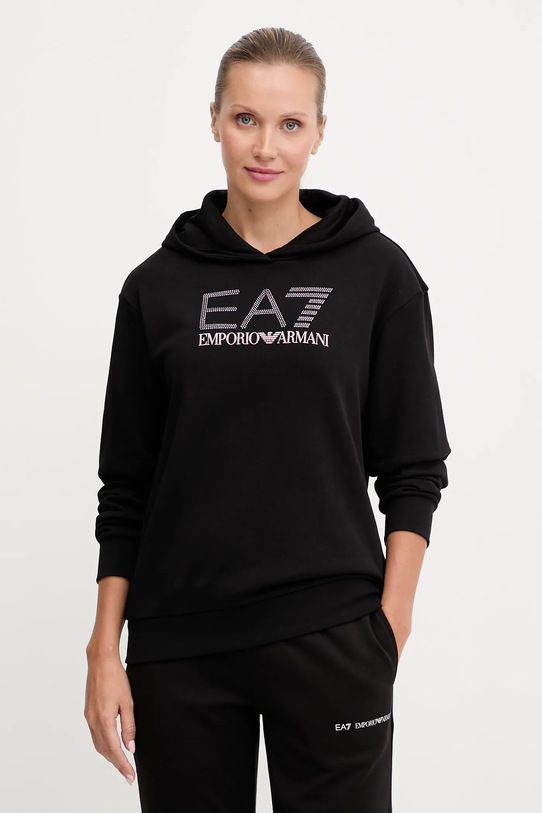 EA7 Emporio Armani bluza z kapturem czarny AF15831.7W000537