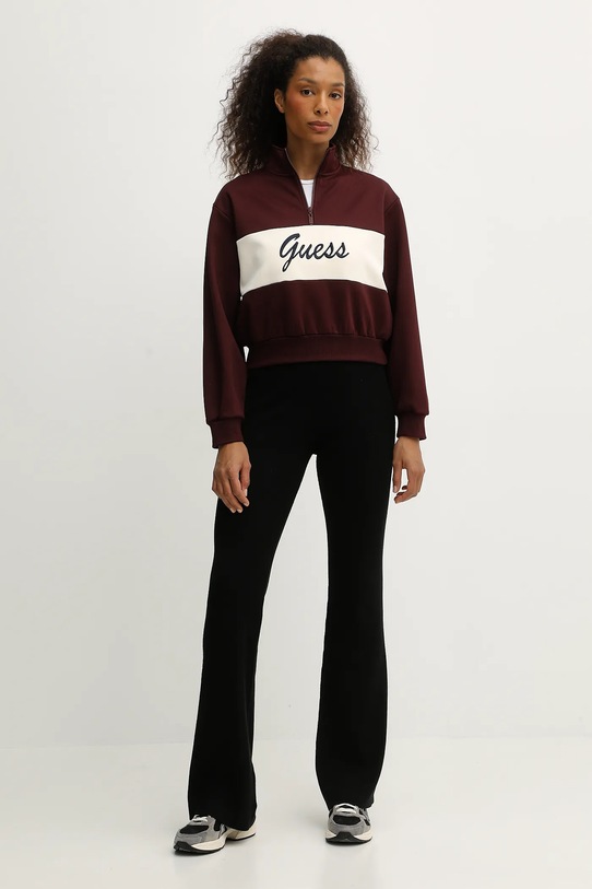 Guess bluza FABIA V5BQ00.KCX22 bordowy NC25