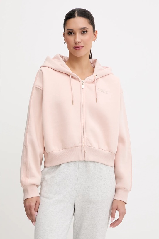 Guess bluza AELIA z kapturem różowy V5BQ11.KB681