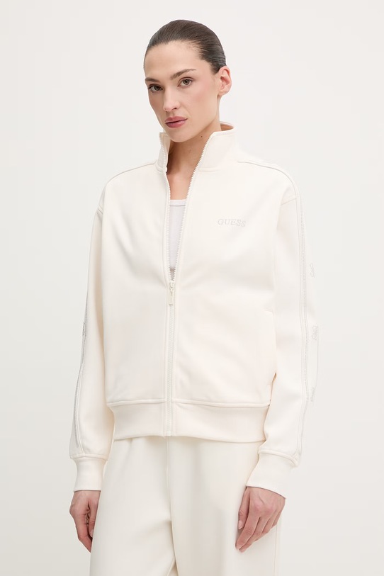 Guess bluza OCTAVIA imprimeu bej V5BQ15.KCX22