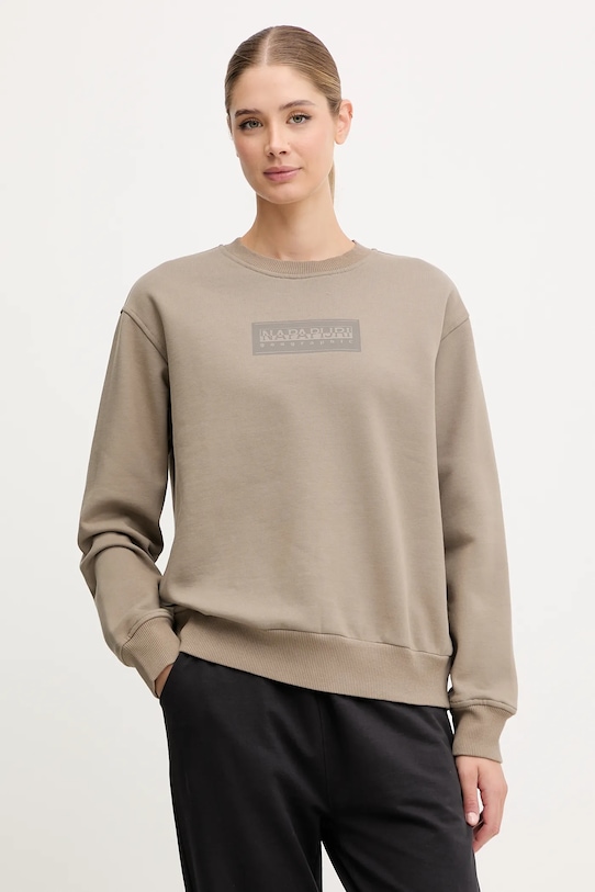 Napapijri bluză B-Box print bej NP0A4HYRN1T1