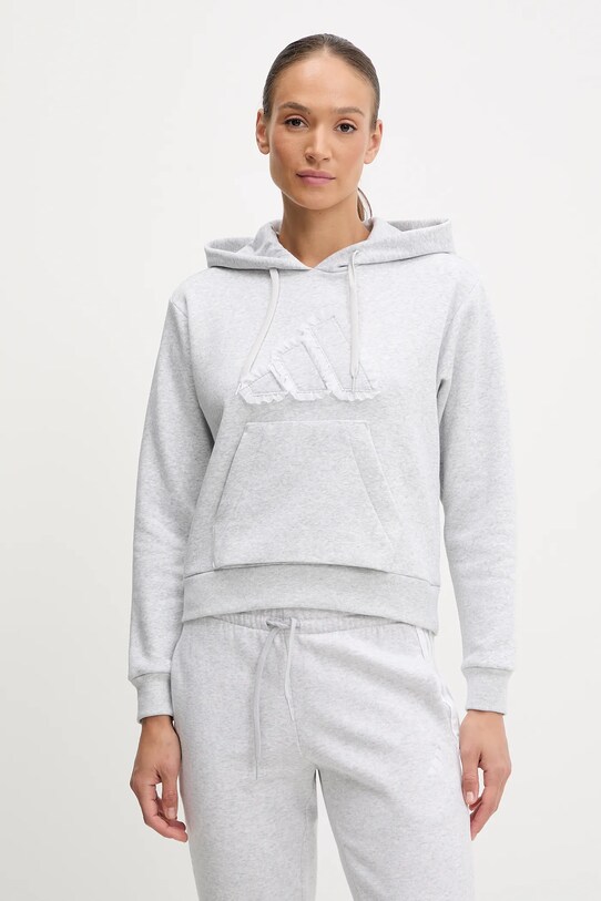 adidas bluză W CO RUFF HD melanj gri JX1326