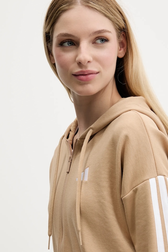 Суичър adidas 3-Stripes бежов JY3133