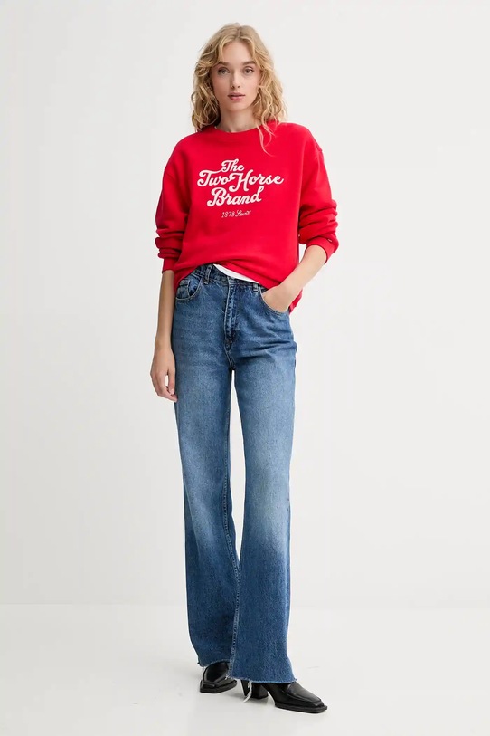 Bavlněná mikina Levi's 0002L.0011 červená AW25