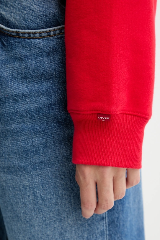 Bavlnená mikina Levi's 0002L.0011 červená