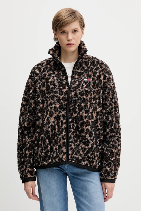 Tommy Jeans felpa in pile senza marrone DW0DW21596