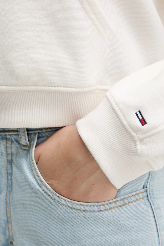 Bavlněná mikina Tommy Jeans DW0DW21598 béžová