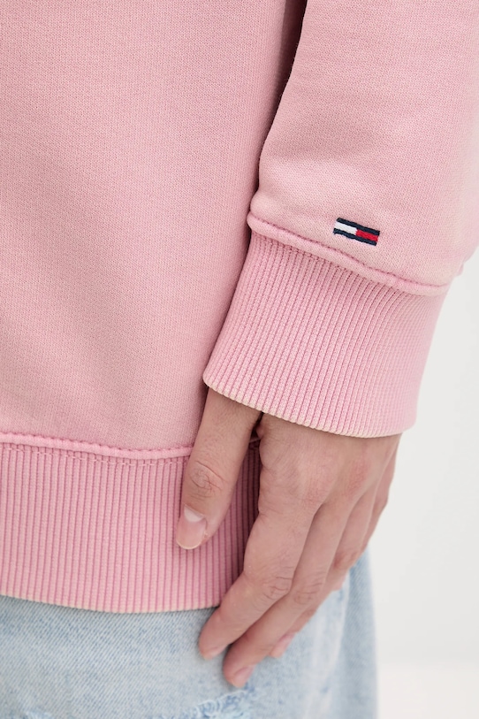 Хлопковая кофта Tommy Jeans DW0DW21602 розовый
